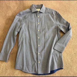 CHARLES TYRWHITT Mens Blue Button Dress Shirt Sz 16
